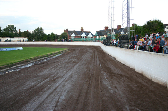 076 Riders Eye View of Back Straight from Pit Gate to bend 3